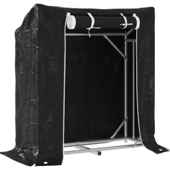 vidaXL Vedställ med regnskydd 100,5x40,5x110,5 cm galvaniserat stål