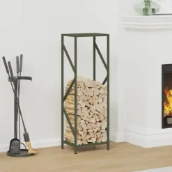 vidaXL Vedställ olivgrön 34x25x100 cm kallvalsat stål