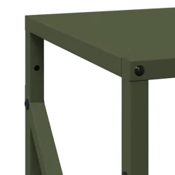 vidaXL Vedställ olivgrön 34x25x100 cm kallvalsat stål