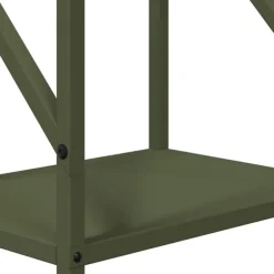 vidaXL Vedställ olivgrön 34x25x100 cm kallvalsat stål