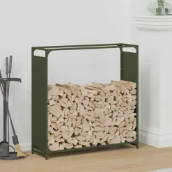 vidaXL Vedställ olivgrön 90x28x90 cm kallvalsat stål