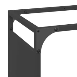 vidaXL Vedställ svart 60x28x90 cm kallvalsat stål