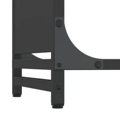 vidaXL Vedställ svart 60x28x90 cm kallvalsat stål