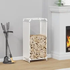 vidaXL Vedställ vit 44x28x90 cm kallvalsat stål