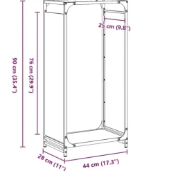 vidaXL Vedställ vit 44x28x90 cm kallvalsat stål