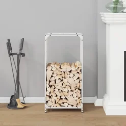 vidaXL Vedställ vit 44x28x90 cm kallvalsat stål