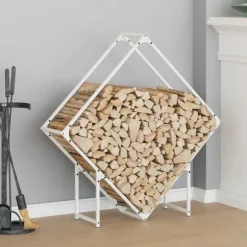 vidaXL Vedställ vit 100x25x100 cm kallvalsat stål