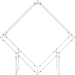 vidaXL Vedställ vit 100x25x100 cm kallvalsat stål