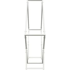 vidaXL Vedställ vit 100x25x100 cm kallvalsat stål