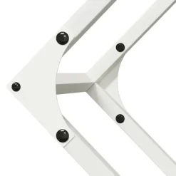 vidaXL Vedställ vit 100x25x100 cm kallvalsat stål