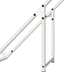 vidaXL Vedställ vit 100x25x100 cm kallvalsat stål