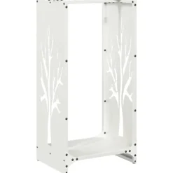 vidaXL Vedställ vit 40x30x80 cm kallvalsat stål