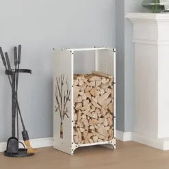 vidaXL Vedställ vit 40x30x80 cm kallvalsat stål