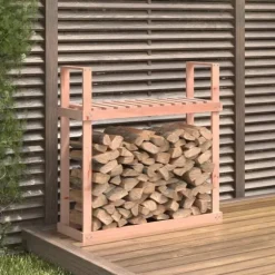 vidaXL Vedställ 110x35x108,5 cm massiv douglas - Tillbehör till vedställ & vedkorgar