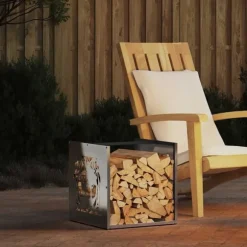 vidaXL Vedställ 40x40x40 cm rostfritt stål