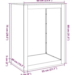 vidaXL Vedställ 60x40x80 cm väderbeständigt stål