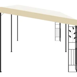 vidaXL Väggmonterad paviljong 6x3x2,5 m gräddvit - Partytält & paviljoner