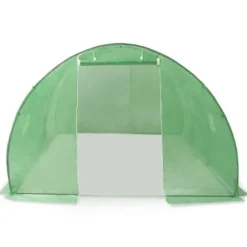 vidaXL Vist 450x300x200 cm Grön Galvaniserat Stål Växthus Trädgård Skydd Grönsaker 45535