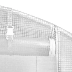 vidaXL Växthus med stålram vit 30 m² 10x3x2 m - Växthus