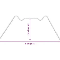 vidaXL Växthusklämmor 50 st W-typ galvaniserat stål