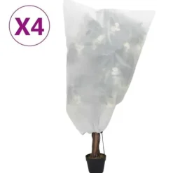 vidaXL växtskyddsöverdrag med dragsko 4 st 364863