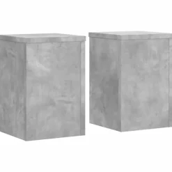 vidaXL Växtställ 2 st betonggrå 25x25x35 cm konstruerat trä
