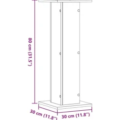 vidaXL Växtställ 2 st betonggrå 30x30x80 cm konstruerat trä