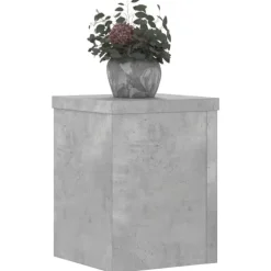 vidaXL Växtställ 2 st betonggrå 15x15x20 cm konstruerat trä