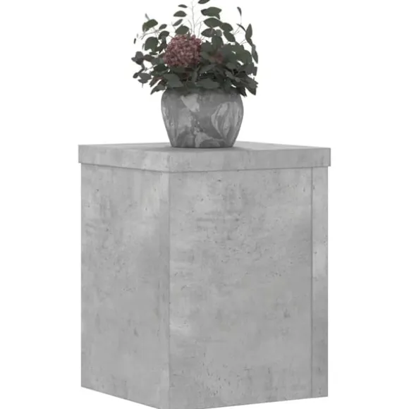 vidaXL Växtställ 2 st betonggrå 15x15x20 cm konstruerat trä