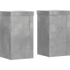 vidaXL Växtställ 2 st betonggrå 10x10x18 cm konstruerat trä