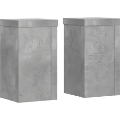 vidaXL Växtställ 2 st betonggrå 10x10x18 cm konstruerat trä