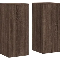vidaXL Växtställ 2 st brun ek 30x30x70 cm konstruerat trä