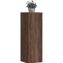vidaXL Växtställ 2 st brun ek 33x33x100 cm konstruerat trä