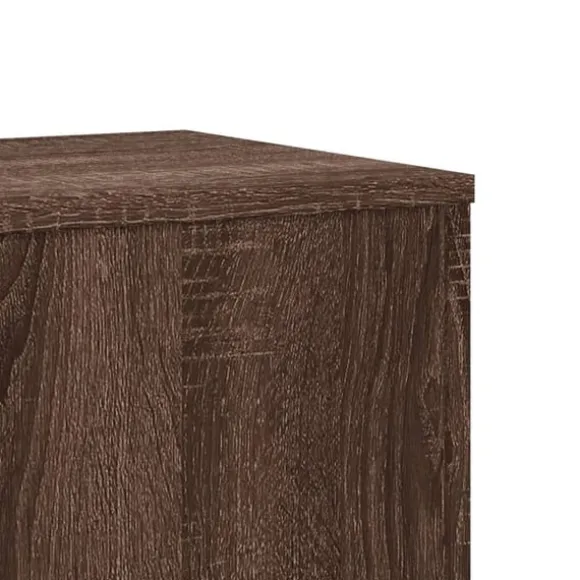 vidaXL Växtställ 2 st brun ek 33x33x100 cm konstruerat trä