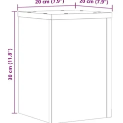 vidaXL Växtställ 2 st grå sonoma 20x20x30 cm konstruerat trä