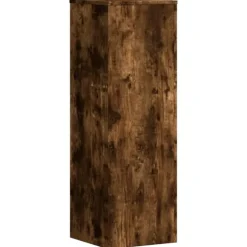 vidaXL Växtställ 2 st rökfärgad ek 33x33x100 cm konstruerat trä