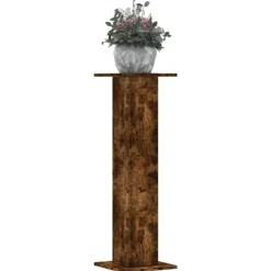 vidaXL Växtställ 2 st rökfärgad ek 30x30x95 cm konstruerat trä