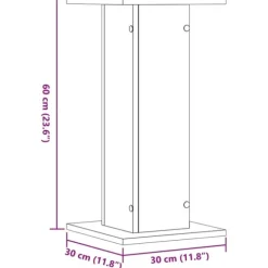 vidaXL Växtställ 2 st sonoma-ek 30x30x60 cm konstruerat trä