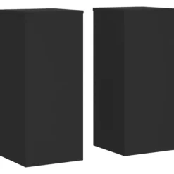 vidaXL Växtställ 2 st svart 30x30x70 cm konstruerat trä