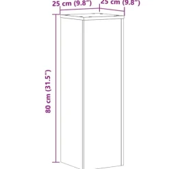 vidaXL Växtställ 2 st vit 25x25x80 cm konstruerat trä