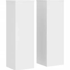 vidaXL Växtställ 2 st vit 25x25x80 cm konstruerat trä