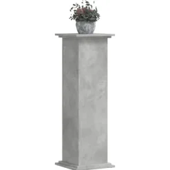 vidaXL Växtställ betonggrå 33x33x100 cm konstruerat trä