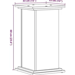 vidaXL Växtställ ek 33x33x60 cm konstruerat trä