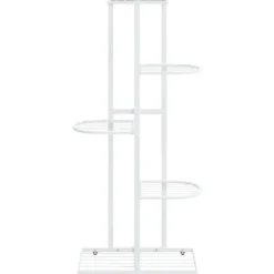 vidaXL Växtställ med 5 hyllor 43x22x98 cm vit metall - Växtställ