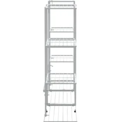 vidaXL Växtställ 94,5x25x89 cm vit järn - Växtställ