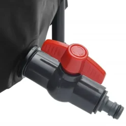 Vikbar 750 L Vattentank med Kran - PVC Regntunna för Utebruk | Färg: Grön | Storlek: 750 L