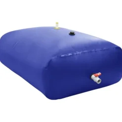 Vikbar vattentank med kran 2100 L PVC - Perfekt för regnvatten | Färg: Grön | Storlek: 2100 L