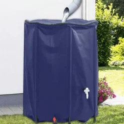 Vikbar vattentank med kran - Regntunna 1350 L PVC | Färg: Grön | Storlek: 1350 L