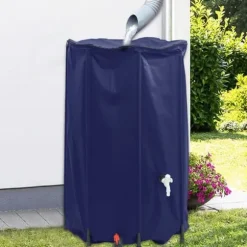 Vikbar vattentank med kran - PVC 500 L | Färg: Grön | Storlek: 500 L