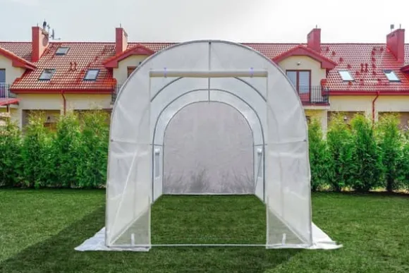 Viking Choice Hobbyväxthus 4,5x2x2m - Hållbar, UV-beständig PE-täckning, 9m² odlingsyta